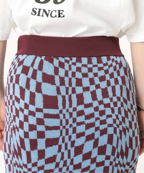 JOINT WORKS（ジョイントワークス）の「J-ウェーブチェックジャガードスカート（スカート・レディース・ブラック/ボルドー・FREE）」の21枚目の写真
