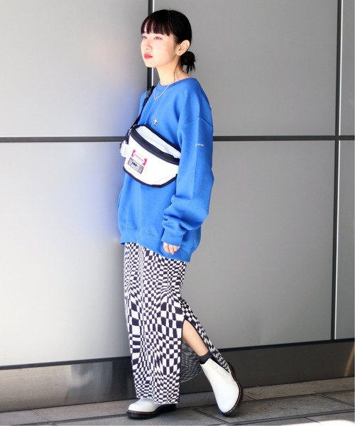 JOINT WORKS（ジョイントワークス）の「J-ウェーブチェックジャガードスカート（スカート・レディース・ブラック/ボルドー・FREE）」の6枚目の写真