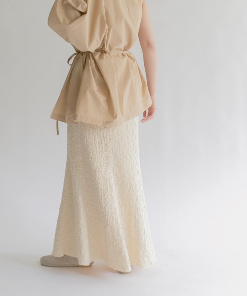 KBF(ケイビーエフ)の「ランダムシャーリングマーメイドスカート(スカート・レディース・ブラウン/グリーン/ライトベージュ・ONE)」の2枚目の写真