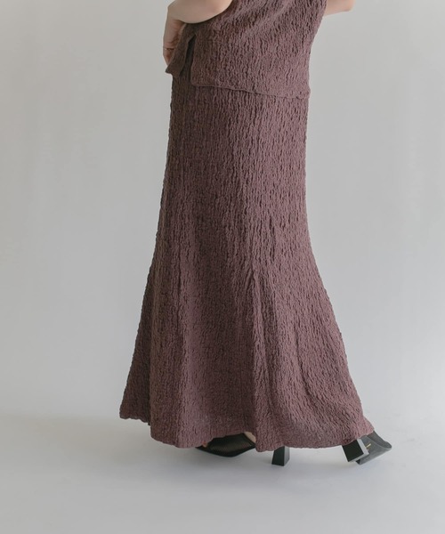 KBF(ケイビーエフ)の「ランダムシャーリングマーメイドスカート(スカート・レディース・ブラウン/グリーン/ライトベージュ・ONE)」の11枚目の写真