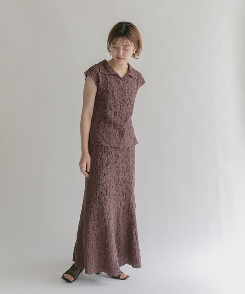 KBF(ケイビーエフ)の「ランダムシャーリングマーメイドスカート(スカート・レディース・ブラウン/グリーン/ライトベージュ・ONE)」の19枚目の写真