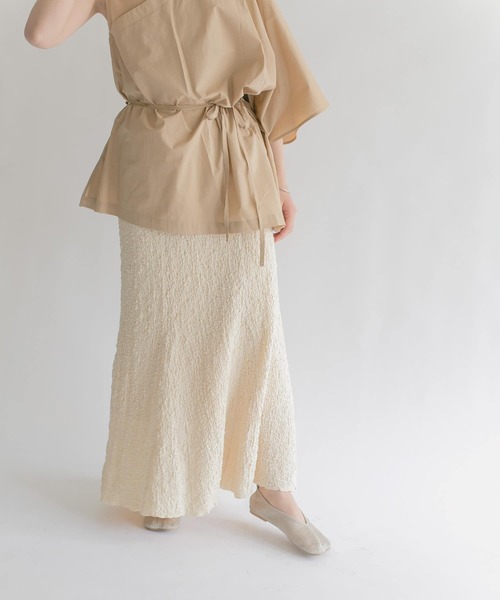 KBF(ケイビーエフ)の「ランダムシャーリングマーメイドスカート(スカート・レディース・ブラウン/グリーン/ライトベージュ・ONE)」の13枚目の写真