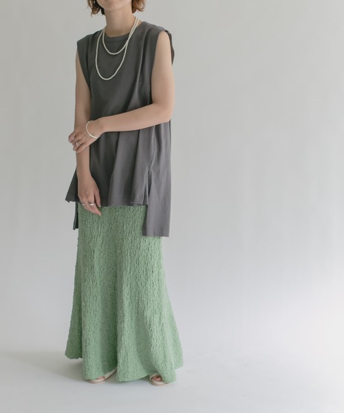 KBF(ケイビーエフ)の「ランダムシャーリングマーメイドスカート(スカート・レディース・ブラウン/グリーン/ライトベージュ・ONE)」の22枚目の写真