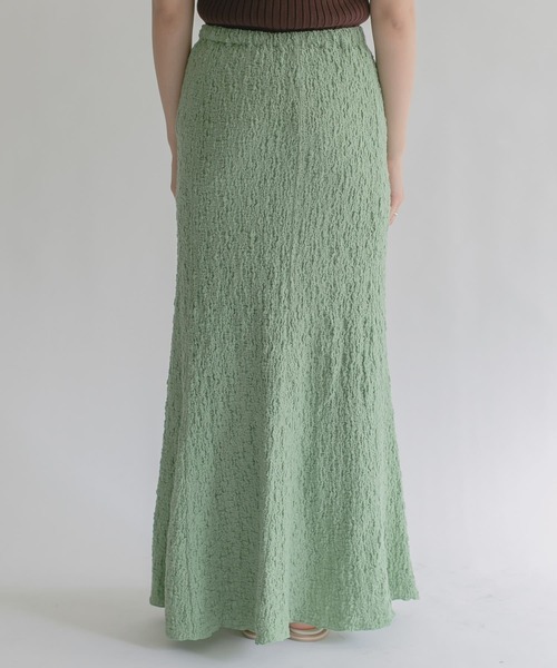 KBF(ケイビーエフ)の「ランダムシャーリングマーメイドスカート(スカート・レディース・ブラウン/グリーン/ライトベージュ・ONE)」の14枚目の写真