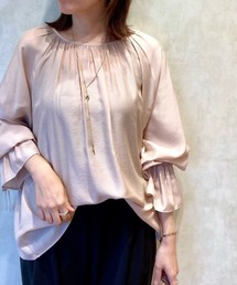 RIVE DROITE | 装いにフェミニンな表情をプラス　ドレープシフォンフリルカフスブラウス(シャツ/ブラウス)