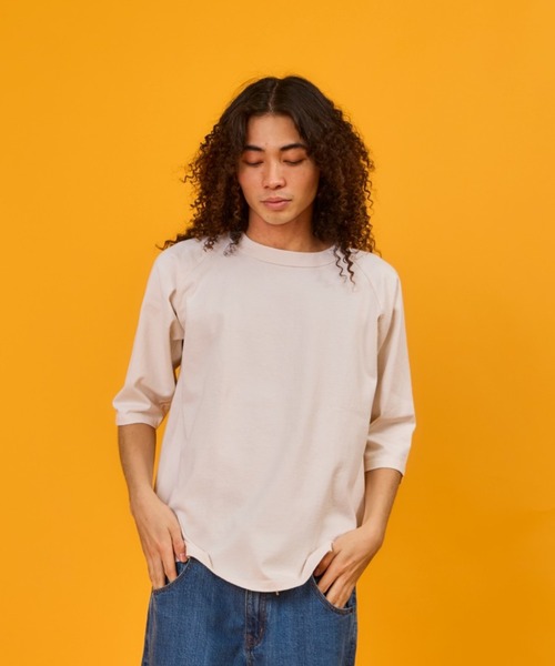Goodwear(Since1983)(グッドウェア)の「3/4 RAGLAN TEE / 3/4 ラグラン T(Tシャツ/カットソー・メンズ・アクア/その他/チャコールグレー/ブラック/グレイッシュベージュ/ホワイト/ネイビー/ブラウン系その他/その他1/霜降りグレー/ナチュラル/その他3/その他2/ブラック系その他/オリーブ系2/マスタード/オレンジ系その他2/ライトオレンジ系/グレー/グリーン系その他/ブラウン系その他3/グリーン系その他3/ベージュ系その他/グリーン系その他2・LARGE/X-LARGE/SMALL/MEDIUM)」の9枚目の写真
