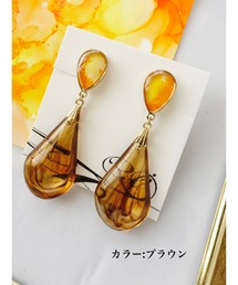 【零-Rei-】瞬きシリーズ 大ぶりクリスタルドロップイヤリング(MA)