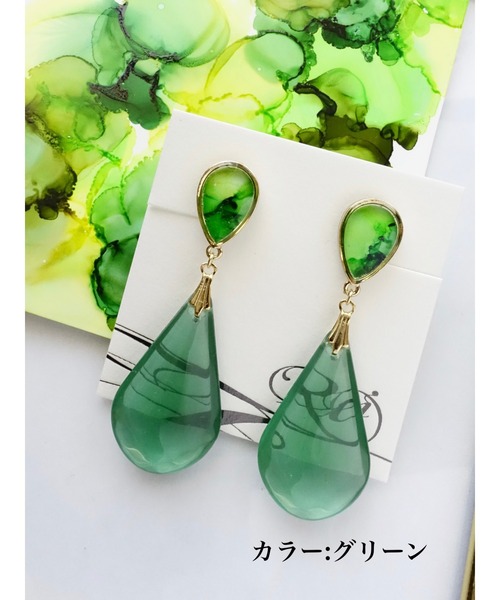 零-Rei-】瞬きシリーズ 大ぶりクリスタルドロップイヤリング(MA