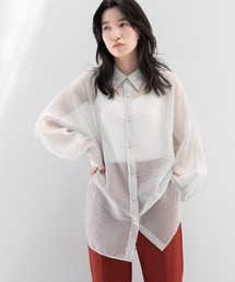 LOWRYS FARM | シャンブレーシアーシャツＬＳ　959390(シャツ/ブラウス)