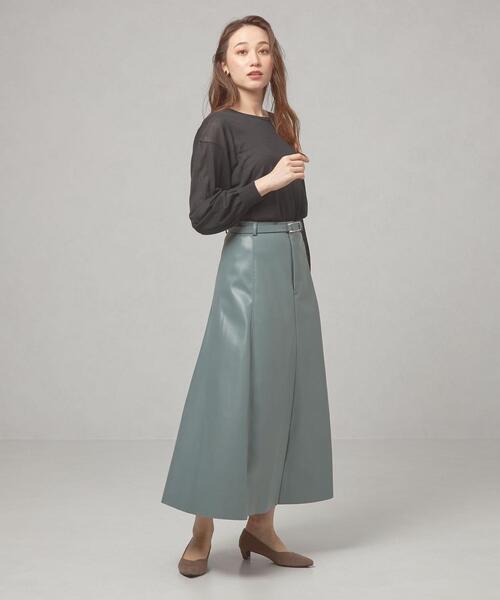 THE STATION STORE(ザ ステーション ストア)の「<closet story(クローゼットストーリー)>シアー プルオーバー ニット -ウォッシャブル-(ニット/セーター・レディース・ライトグレー/ブラック/イエロー・FREE)」の4枚目の写真