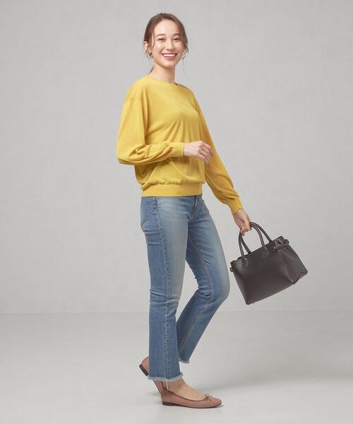 THE STATION STORE(ザ ステーション ストア)の「<closet story(クローゼットストーリー)>シアー プルオーバー ニット -ウォッシャブル-(ニット/セーター・レディース・ライトグレー/ブラック/イエロー・FREE)」の18枚目の写真