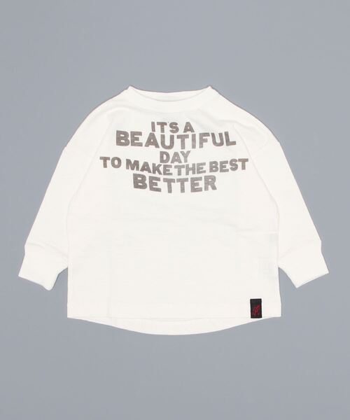 DENIM DUNGAREE（デニムダンガリー）の「天竺 HELLO GRAMICCI(グラミチ) Tシャツ（Tシャツ/カットソー・キッズ・ホワイト/ベージュ/チャコールグレー・100/110/120）」の2枚目の写真