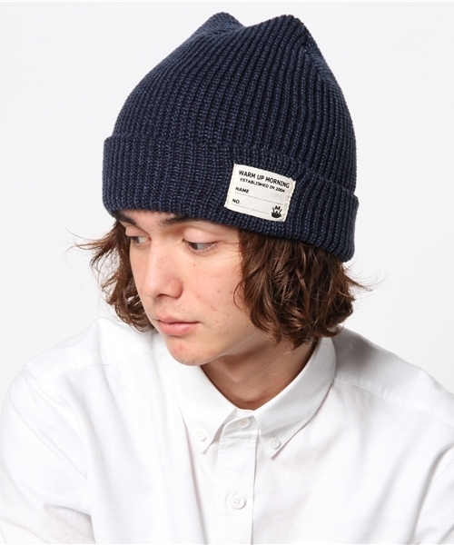 CIAOPANIC TYPY（チャオパニックティピー）の「アゼ編みニットワッチ（ニットキャップ/ビーニー・メンズ・ブラック/グレー/ネイビー/ワインレッド/マスタード/オリーブ/ロイヤルブルー・FREE）」の12枚目の写真