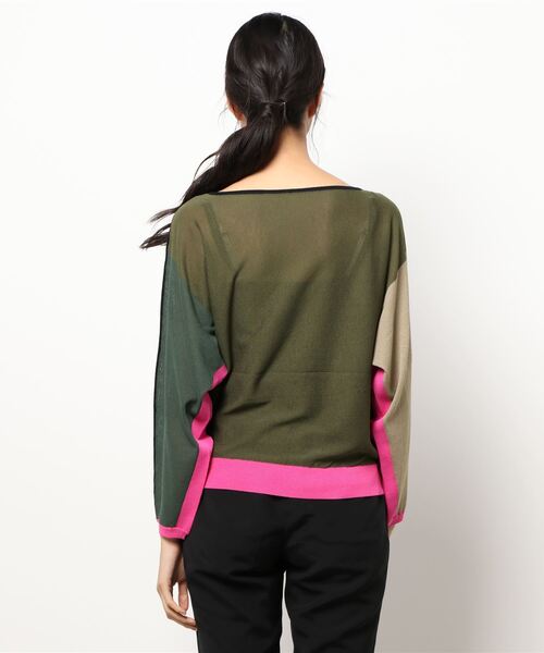 Q（キュー）の「ブロックカラー天竺ドルマンニット（ニット/セーター・レディース・ブラック系その他/グレー系その他・MEDIUM）」の12枚目の写真