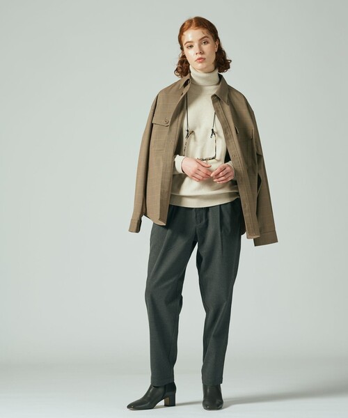 J.PRESS YORK STREET(ジェイプレスヨークストリート)の「【UNISEX】ストレッチツイルパンツ(その他パンツ・メンズ・グレー系/ベージュ系1/ネイビー系・MEDIUM/LARGE)」の5枚目の写真