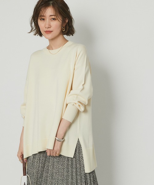 RIVE DROITE（リヴドロワ）の「それぞれ単品でも着られる優秀セット　プルオーバー＆プリーツスカートセット（ワンピース・レディース・アイボリー/ブラック・FREE）」の9枚目の写真
