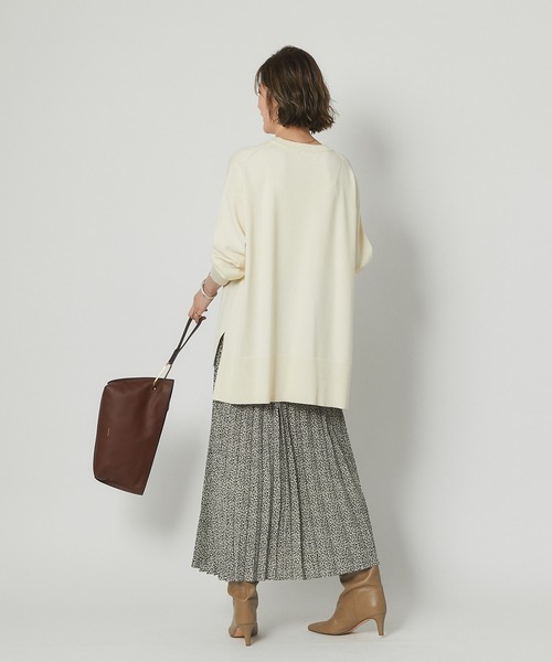 RIVE DROITE（リヴドロワ）の「それぞれ単品でも着られる優秀セット　プルオーバー＆プリーツスカートセット（ワンピース・レディース・アイボリー/ブラック・FREE）」の10枚目の写真