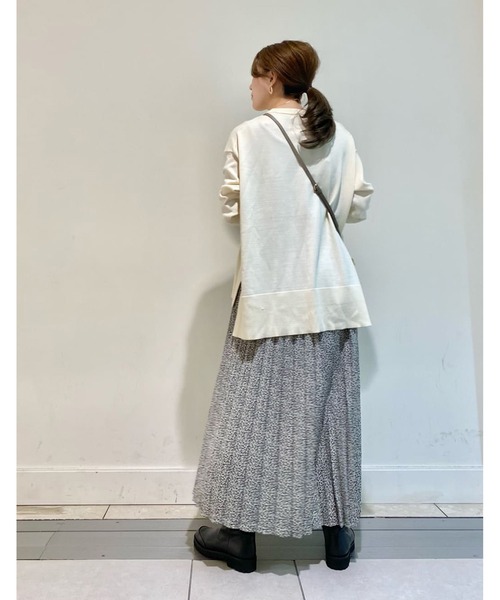 RIVE DROITE（リヴドロワ）の「それぞれ単品でも着られる優秀セット　プルオーバー＆プリーツスカートセット（ワンピース・レディース・アイボリー/ブラック・FREE）」の22枚目の写真