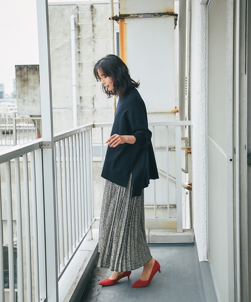 RIVE DROITE（リヴドロワ）の「それぞれ単品でも着られる優秀セット　プルオーバー＆プリーツスカートセット（ワンピース・レディース・アイボリー/ブラック・FREE）」の13枚目の写真