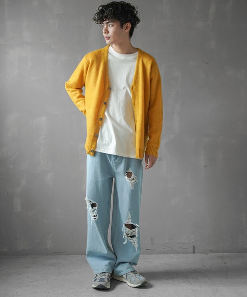 SPINNS（スピンズ）の「【ゆったりシルエット】オーバーサイズロングスリーブTシャツ（Tシャツ/カットソー・メンズ・ブルー/ブラック/ホワイト・M/L/XL）」の20枚目の写真