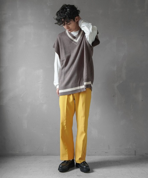 SPINNS（スピンズ）の「【ゆったりシルエット】オーバーサイズロングスリーブTシャツ（Tシャツ/カットソー・メンズ・ブルー/ブラック/ホワイト・M/L/XL）」の19枚目の写真