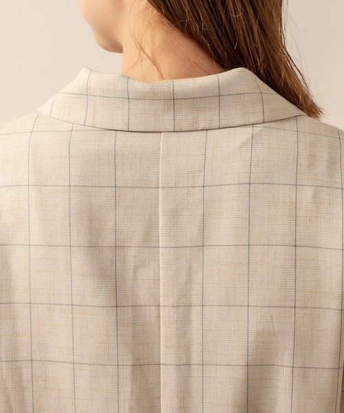 mline（エムライン）の「[mline] WEB限定 チェックジャケット（テーラードジャケット・レディース・ブラック/ブラウン/ベージュ・FREE）」の5枚目の写真