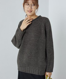 OMNES | アルパカ混 ローゲージ衿くるくるプルオーバーニット(ニット/セーター)