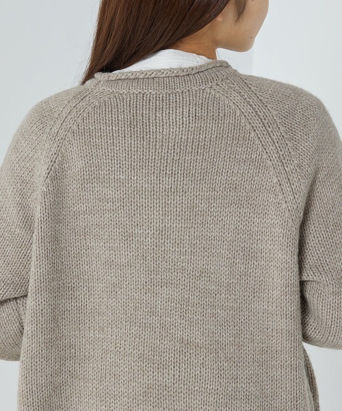 45R アルパカ混ローゲージロングニットポンチョ 45R アルパカ混ローゲージロングニットポンチョ