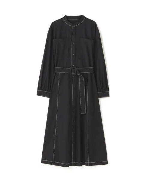 N.（N. Natural Beauty Basic）（エヌエヌナチュラルビューティーベーシック）の「デザインステッチバンドカラーワンピース（ワンピース・レディース・パープル/ブラック/グリーン・MEDIUM）」の8枚目の写真