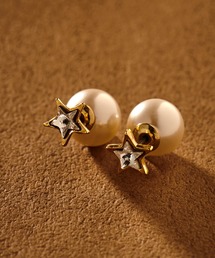 （WEB限定）スター×パールビッグキャッチ2WAYピアス