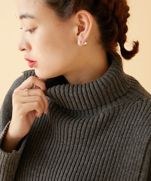 ear PAPILLONNER（イアパピヨネ）の「（WEB限定）スター×パールビッグキャッチ2WAYピアス（ピアス（両耳用）・レディース・シルバー/ゴールド・FREE）」の13枚目の写真