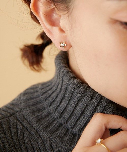 ear PAPILLONNER（イアパピヨネ）の「（WEB限定）スター×パールビッグキャッチ2WAYピアス（ピアス（両耳用）・レディース・シルバー/ゴールド・FREE）」の12枚目の写真