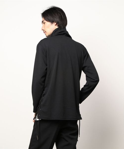 semantic design（セマンティックデザイン）の「セマンティックデザイン/semantic design　ドレープデザイン長袖ゆるTシャツ（Tシャツ/カットソー・メンズ・ブラック/ホワイト・MEDIUM/X-LARGE/LARGE）」の4枚目の写真