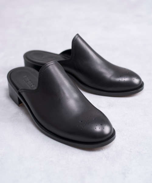And A(アンドエー)の「PADRONE パドローネ / BL CUT OFF SLIPPON カットオフスリッポン ミュールサンダル ヒールブーツ / PU8394-2106(サンダル・メンズ・ブラック系その他/ブラック/アッシュブラウン・40/41/42)」の13枚目の写真
