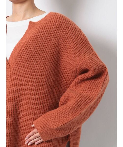 Ungrid（アングリッド）の「ワイドショートワッフルニット（ニット/セーター・レディース・オフホワイト/カーキ/オレンジ・FREE）」の20枚目の写真