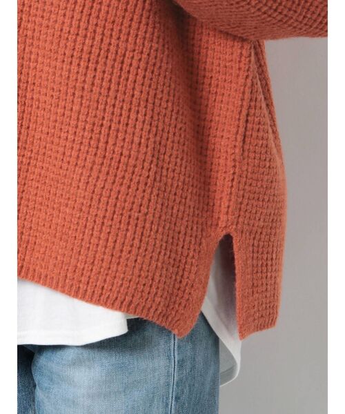 Ungrid（アングリッド）の「ワイドショートワッフルニット（ニット/セーター・レディース・オフホワイト/カーキ/オレンジ・FREE）」の21枚目の写真