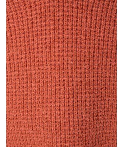 Ungrid（アングリッド）の「ワイドショートワッフルニット（ニット/セーター・レディース・オフホワイト/カーキ/オレンジ・FREE）」の4枚目の写真