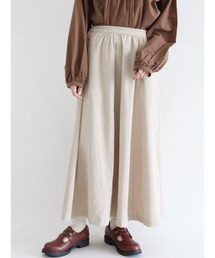ehka sopo | コーデュロイギャザーロングスカート(スカート)