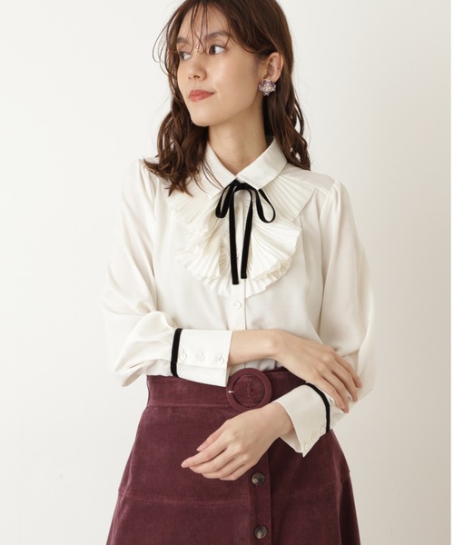 JILL STUART（ジルスチュアート）の「【追加生産】◆ビッキーブラウス（シャツ/ブラウス・レディース・ホワイト/ブラック系その他・SMALL/MEDIUM）」の3枚目の写真