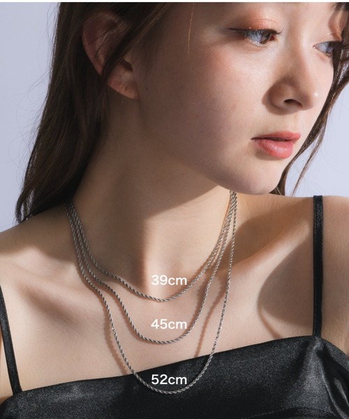 muku（ムク）の「金属アレルギー対応 ツイストチェーンネックレス / サージカルステンレス（ネックレス・レディース・シルバー/ゴールド・39cm/45cm/52㎝）」の20枚目の写真