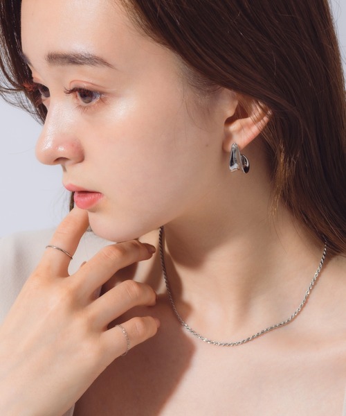 muku（ムク）の「金属アレルギー対応 ツイストチェーンネックレス / サージカルステンレス（ネックレス・レディース・シルバー/ゴールド・39cm/45cm/52㎝）」の21枚目の写真