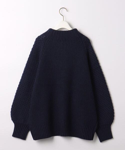 green label relaxing（グリーンレーベルリラクシング）の「ソデ アミジヘンカ プルオーバー ニット（ニット/セーター・レディース・パープル/ネイビー/オフホワイト・FREE）」の11枚目の写真