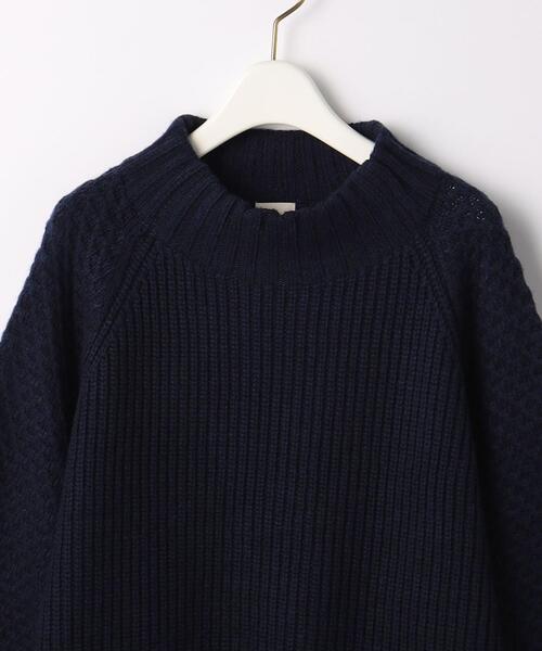 green label relaxing（グリーンレーベルリラクシング）の「ソデ アミジヘンカ プルオーバー ニット（ニット/セーター・レディース・パープル/ネイビー/オフホワイト・FREE）」の14枚目の写真