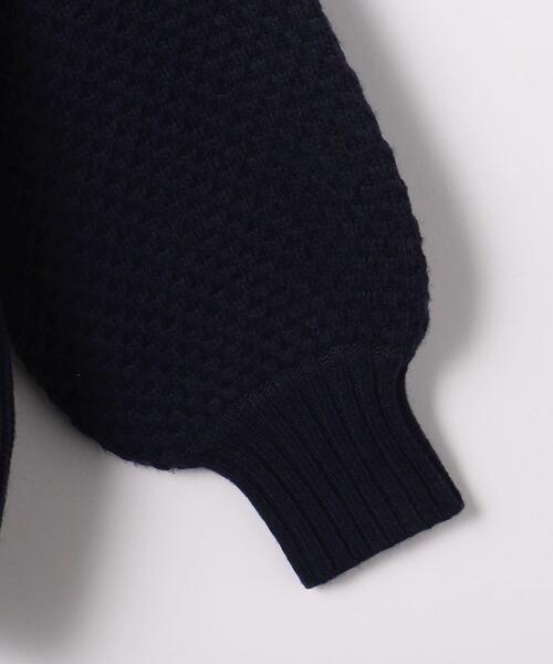 green label relaxing（グリーンレーベルリラクシング）の「ソデ アミジヘンカ プルオーバー ニット（ニット/セーター・レディース・パープル/ネイビー/オフホワイト・FREE）」の13枚目の写真