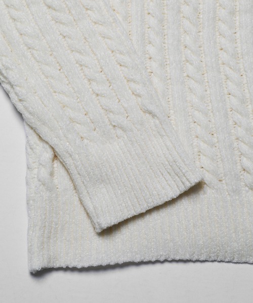 VANQUISH（ヴァンキッシュ）の「Mole yarn タートルネックニットトップス ＊（ニット/セーター・メンズ・ホワイト/ブラック/ベージュ・S/M）」の12枚目の写真