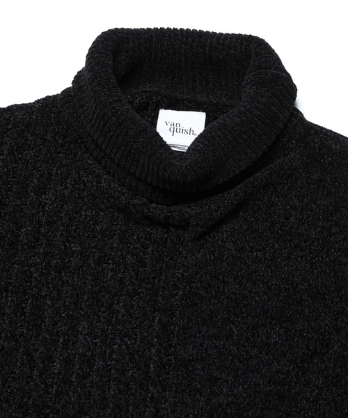 VANQUISH（ヴァンキッシュ）の「Mole yarn タートルネックニットトップス ＊（ニット/セーター・メンズ・ホワイト/ブラック/ベージュ・S/M）」の15枚目の写真