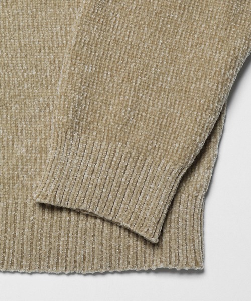 VANQUISH（ヴァンキッシュ）の「Mole yarn タートルネックニットトップス ＊（ニット/セーター・メンズ・ホワイト/ブラック/ベージュ・S/M）」の6枚目の写真