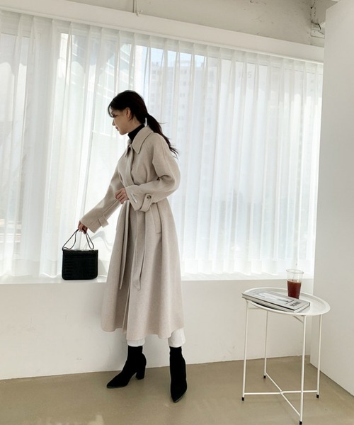 Jasmine Grandiflorum(ジャスミングランディフローラム)の「【Jasmine】シンプルトレンドステンカラーロングコート(ステンカラーコート・レディース・ベージュ・MEDIUM/LARGE/SMALL)」の21枚目の写真