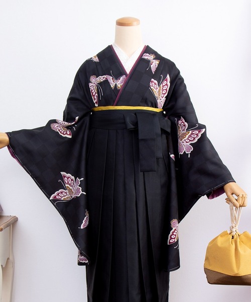 kimonomachi(キモノマチ)の「【不要】二尺袖 着物 単品 ミモザシリーズ KIMONOMACHI オリジナル 卒業式 袴スタイル(着物・レディース・ライトグレー/ブラック/ネイビー/ブラック×グレー/ピンクベージュ/ブラック×レッド/ブルーグリーン/グレイッシュベージュ/グレイッシュブルー・FREE)」の17枚目の写真