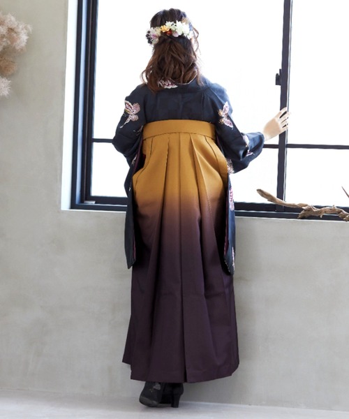 kimonomachi(キモノマチ)の「【不要】二尺袖 着物 単品 ミモザシリーズ KIMONOMACHI オリジナル 卒業式 袴スタイル(着物・レディース・ライトグレー/ブラック/ネイビー/ブラック×グレー/ピンクベージュ/ブラック×レッド/ブルーグリーン/グレイッシュベージュ/グレイッシュブルー・FREE)」の19枚目の写真